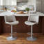 Tabouret de bar pivotant à hauteur réglable Tabouret de bar moderne en similicuir avec structure en métal-114210751