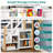 Bunk Bed with Trundle and Storage Stairs, Solid Wood Bunk Bed with Foldable Desk, No Box Spring Needed-365294088