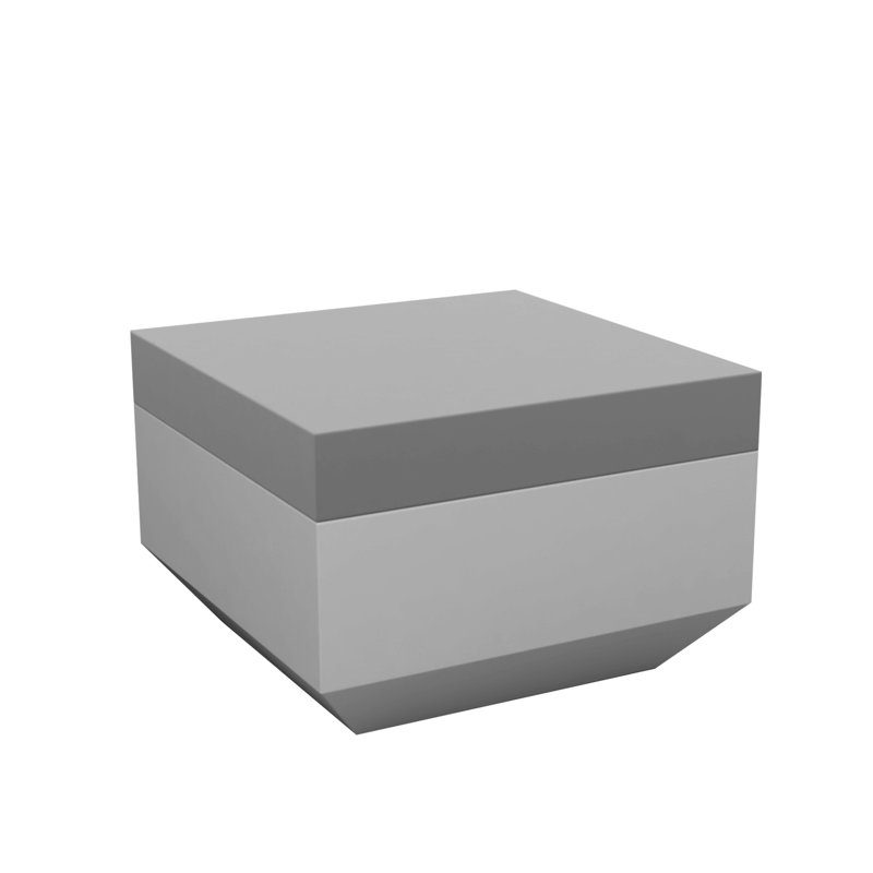Vela - Resin Ottoman - 23.5"x23.5" - Basic, Steel