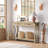 43" Boho Entryway Table With Rattan Drawers, Rustic Wood Console Table With Storage For Living Room, Hallway, Foyer-1392340323