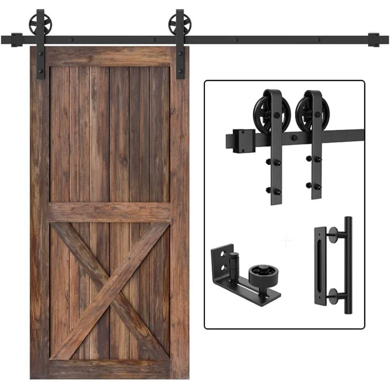 Ensemble de quincaillerie standard pour porte de grange simple