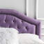Tête de lit pleine grandeur mauve - rembourrée avec capitonnage à boutons et garniture cloutée fraîche pour lit double-131255664-131255666