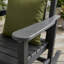 Chaise berçante de patio pour l'extérieur, chaise berçante en PEHD toutes saisons avec dossier haut ergonomique, siège large et accoudoirs, capacité de poids de 300 lb-1253211261