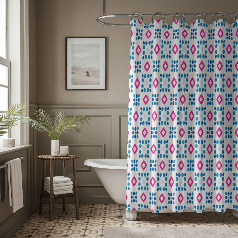 Rideaux de douche Pink Shapes - Premium, H 74 po x l 35 po