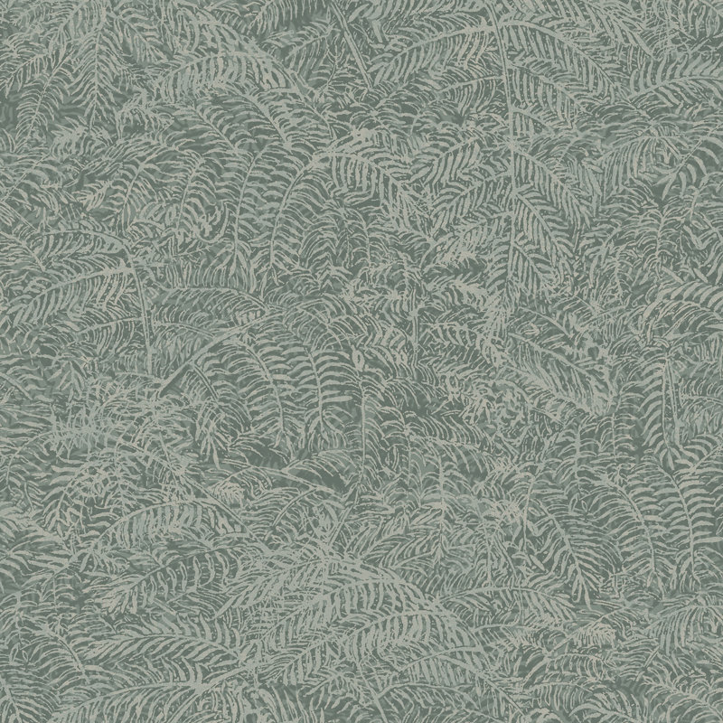 Papier peint texture fougère, Vert