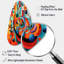 Cleman - formes abstraites, impression murale asymétrique, décoration murale en métal orange-105584200