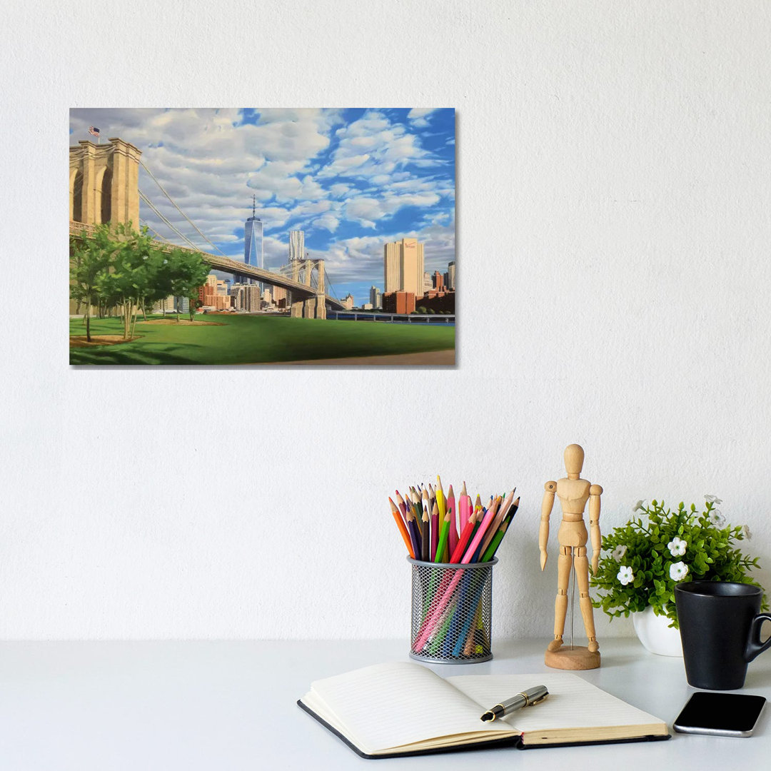 Brooklyn Bridge Park von Nick Savides - Galerie-verpackte Leinwand Giclée