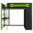 Wood Loft Bed with Desk, Open Wardrobe, and RGB Lighting for Gaming and Study-124823275