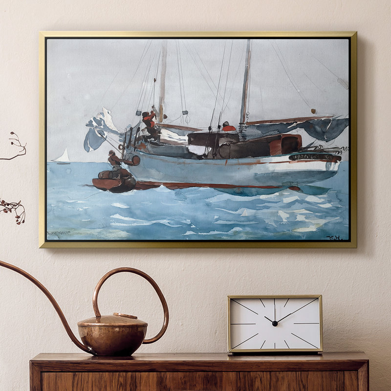 «Take on Wet Provisions», 1903 - Toile tendue avec châssis Winslow Homer, 16 x 24, Doré
