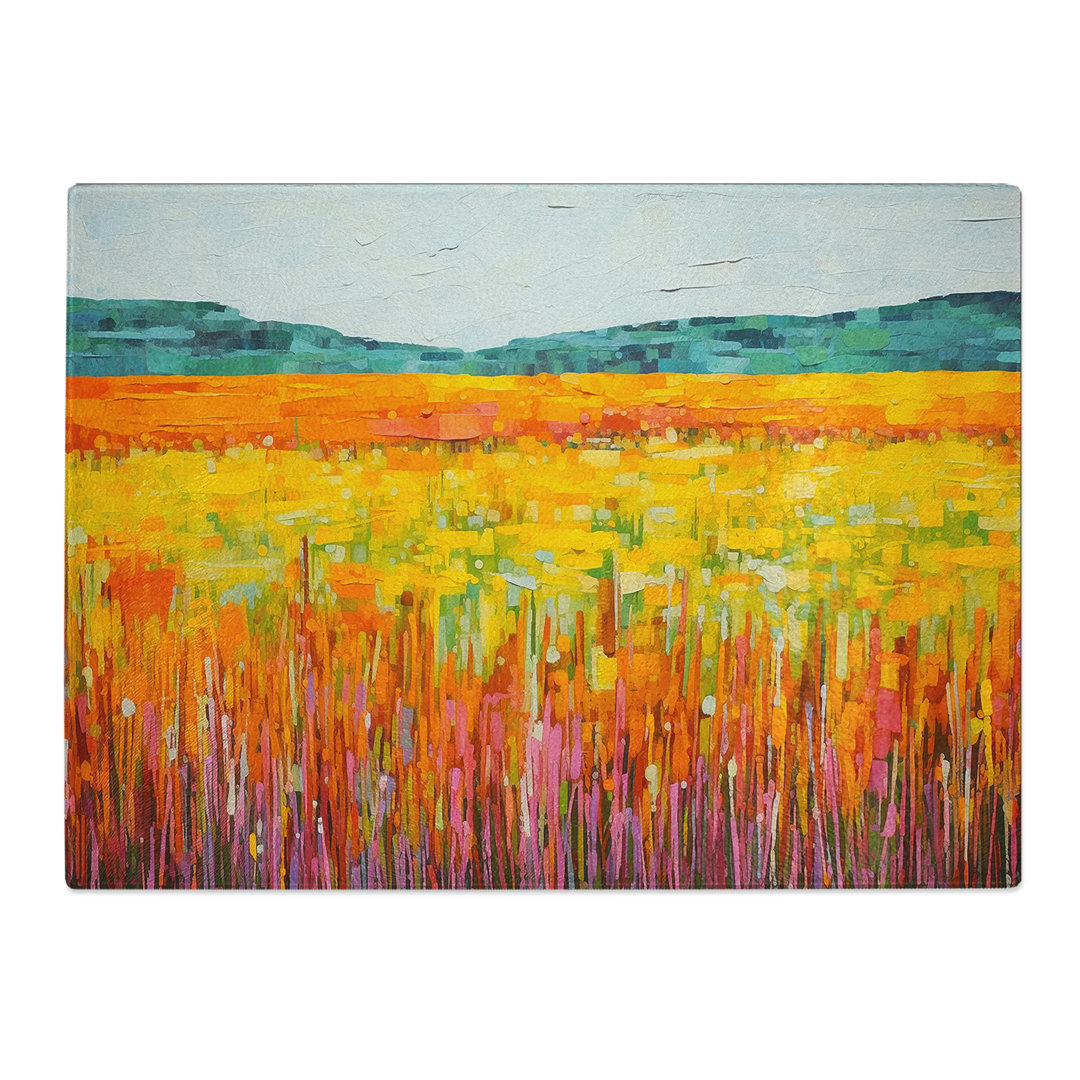 Colour Field No.2  Glass Chopping Board