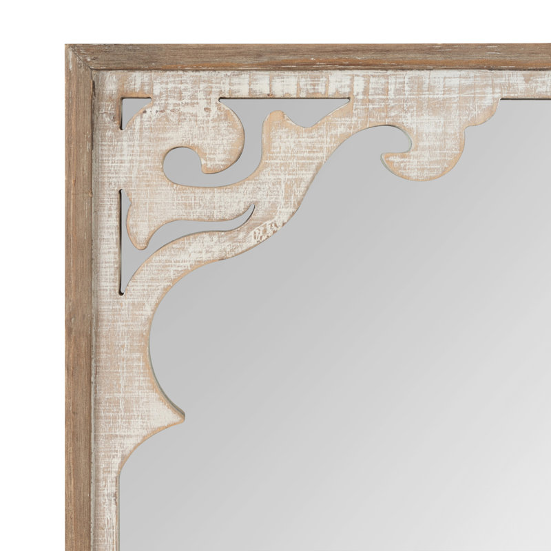 Miroir en bois aggloméré brun rustique