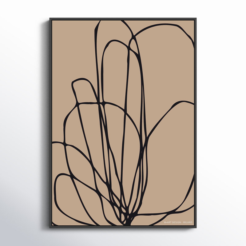 Tracings 3 Print by Romina Gadler, Black Framed Paper, 25" H x 17.5" W x 1.25" D