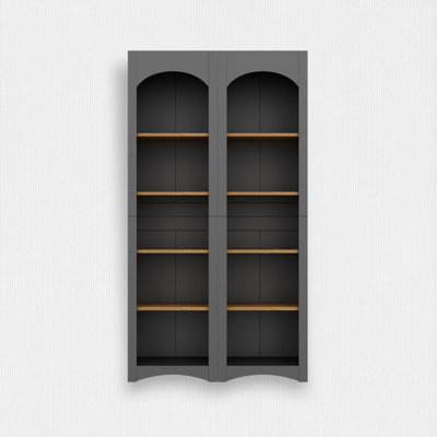Free Standing 5 Tier Bookcase(Set of 2)