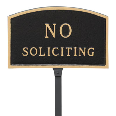 No Soliciting Statement Garden Sign