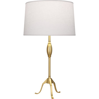 Modern Table Lamp With Oyster Linen Shade | Srkashlteni Collection - Elegant Design For Transitional & Contemporary Spaces