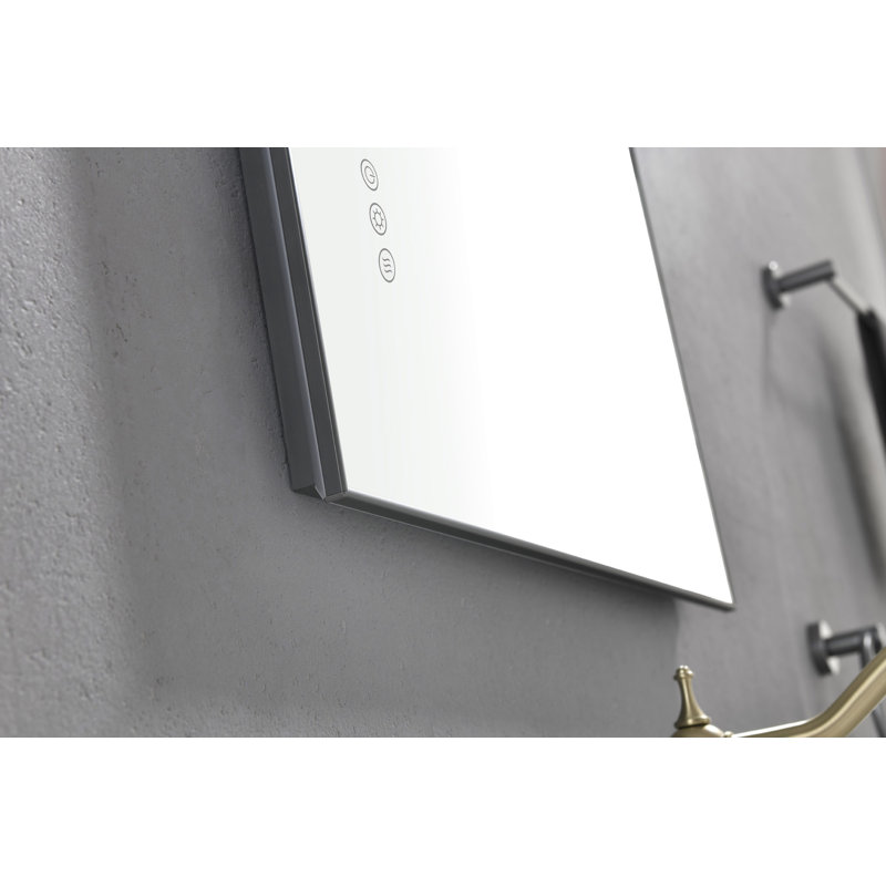 Miroir de salle de bain à DEL avec miroir rétro-éclairé et miroir mural, 24 po x 32 po, Blanc