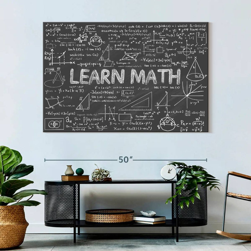 Math Canvas Print, 34" H x 51" W x 1.25" D
