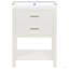 Meuble-lavabo 24 po avec lavabo supérieur, meuble-lavabo moderne avec 2 tiroirs et meuble-lavabo simple