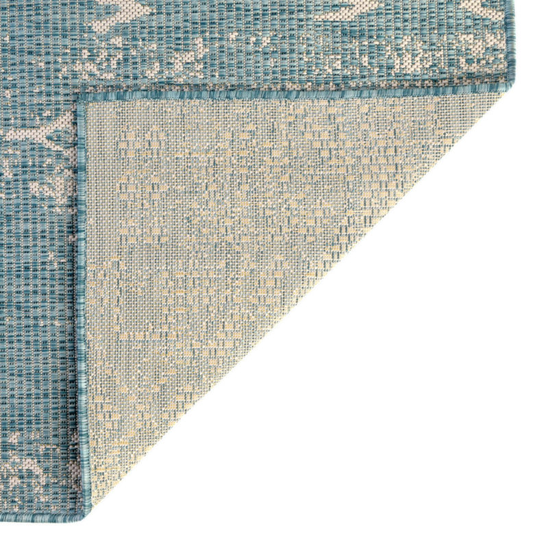Tapis intérieur / extérieur en polypropylène tissé à la machine Medford, Carré 5 pi 3 po