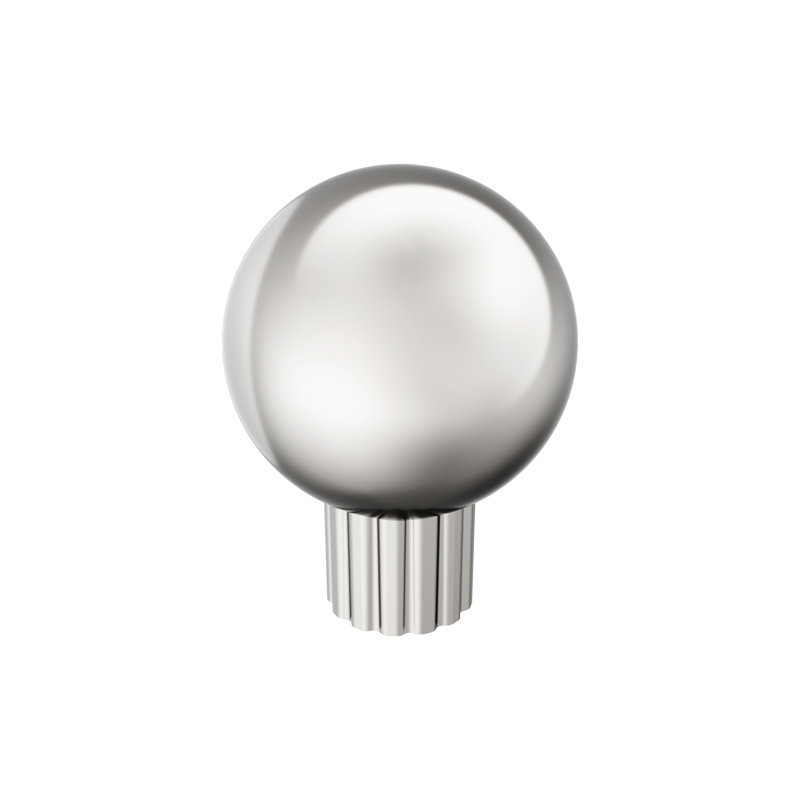 Cowrie 1-1/8 inch (29mm) Diameter Cabinet Knob, Polished Nickel