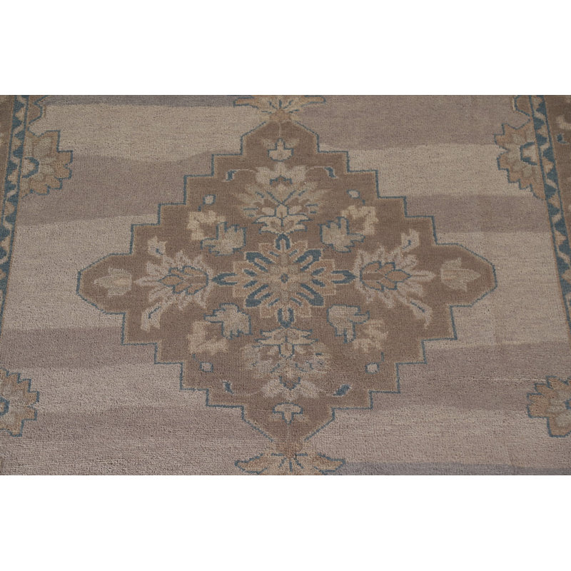 Tapis oriental géométrique Oushak 9 x 12