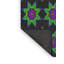 Vert géométrique/Tapis décoratif noir-1234490490