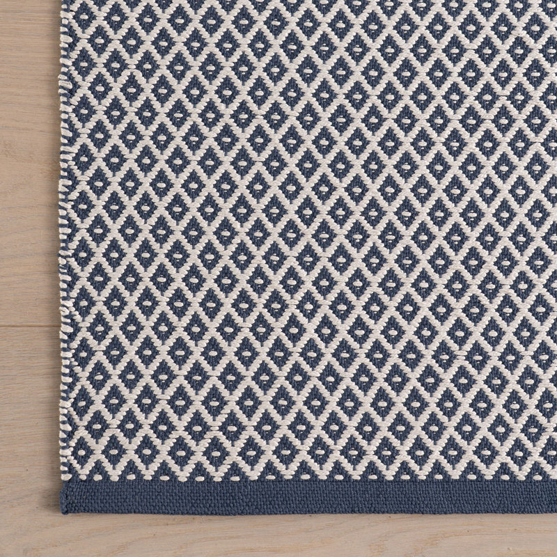 Riviera Navy Handwoven Indoor/Outdoor Rug, Rectangle 9'6" x 13'6"