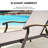 Adonna 59.84"  Outdoor Patio Aluminum Long Reclining Single Chaise Lounge Chairs Set-867826874