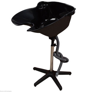 Utility Sinks 19'' L x 20'' W Black Portable Shampoo Sinks