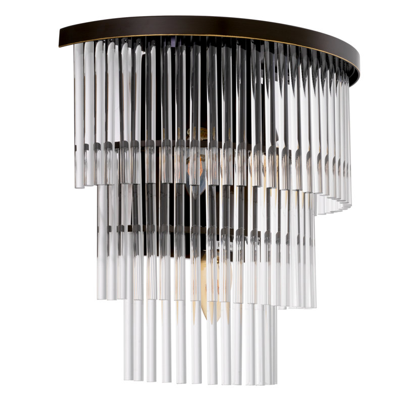 East 3 - Light Flush Mounted Sconce, Black