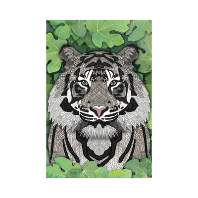 White Jungle Tiger by Angelika Parker - Wrapped Canvas Print
