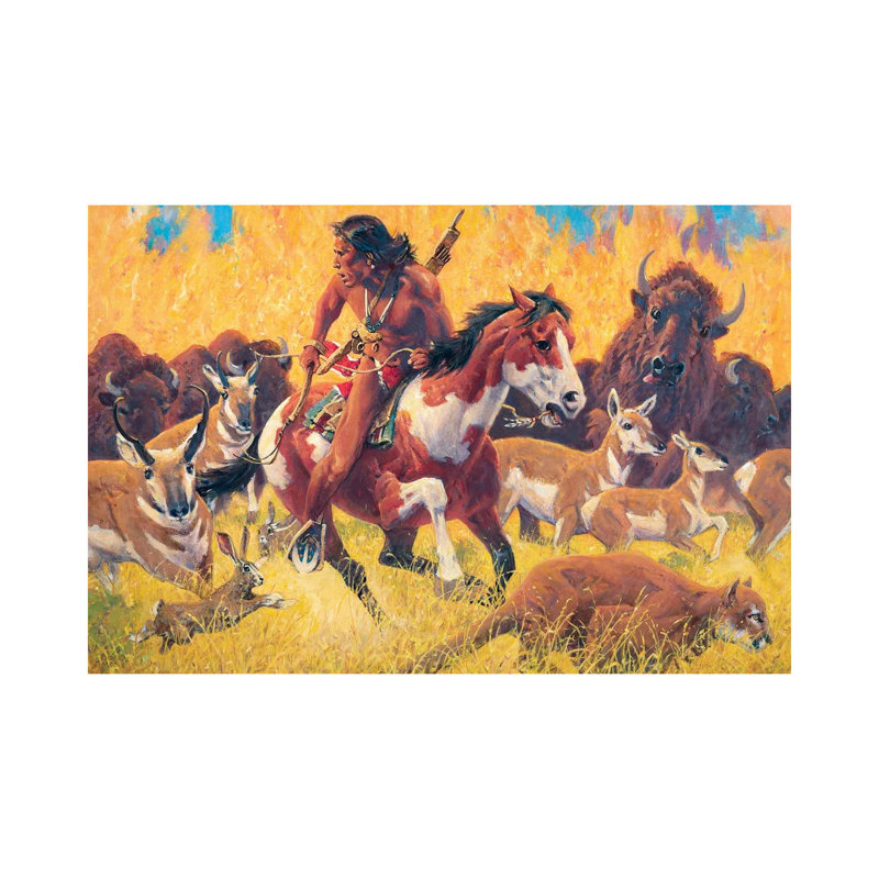 «Wildfire» par David Mann - peinture sur toile tendue, H 26 po x l 40 po x 1,5 po