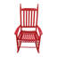 Chaise berçante en bois rose rouge-130055699