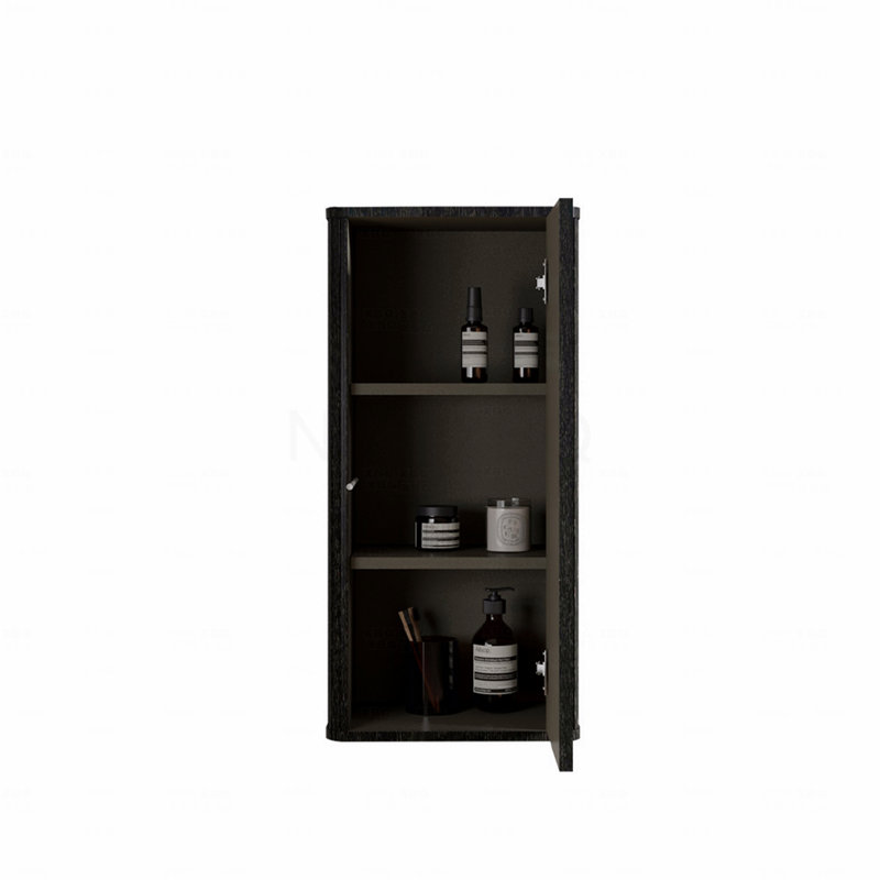 Floatingbathroom Floating Side Cabinet, Wall-Mounted Storage Cabinet, Black