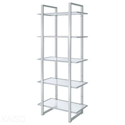 Clear 5-Shelf Bookshelf