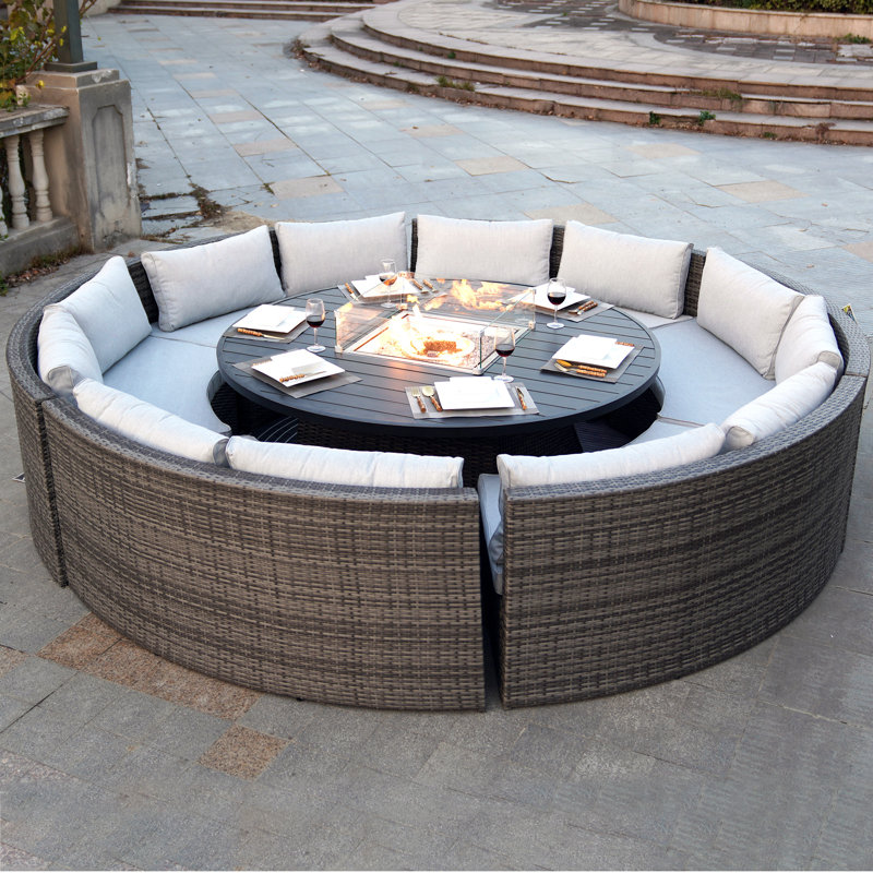 Ensemble de conversation pour 12 personnes avec coussins