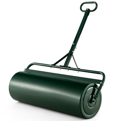 Metal Push Lawn Roller,17-Gallon Water Sand Filled