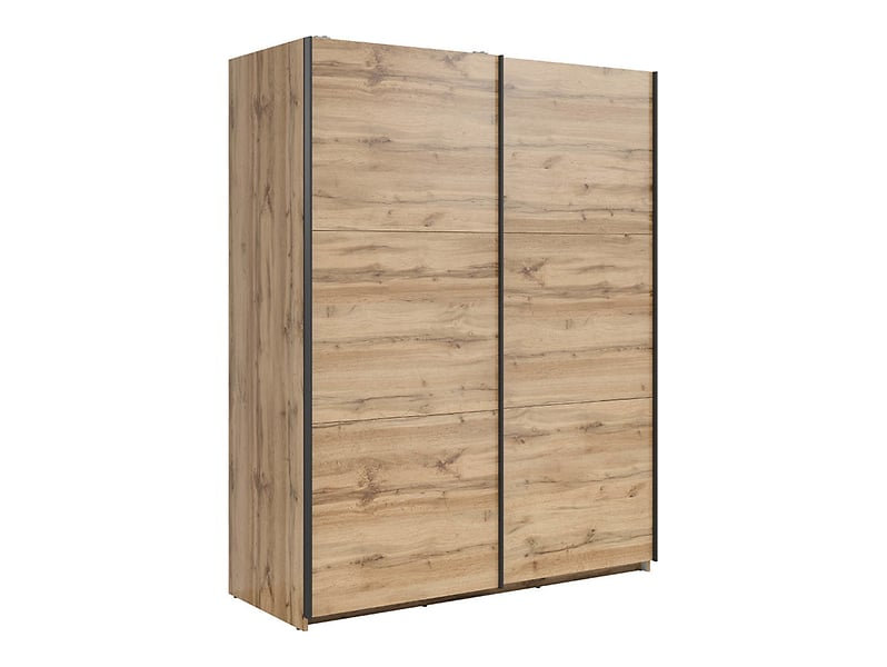 Beverlyn Manufactured Wood Wardrobe, 196cm H x 154cm W x 60cm D, Wotan Oak