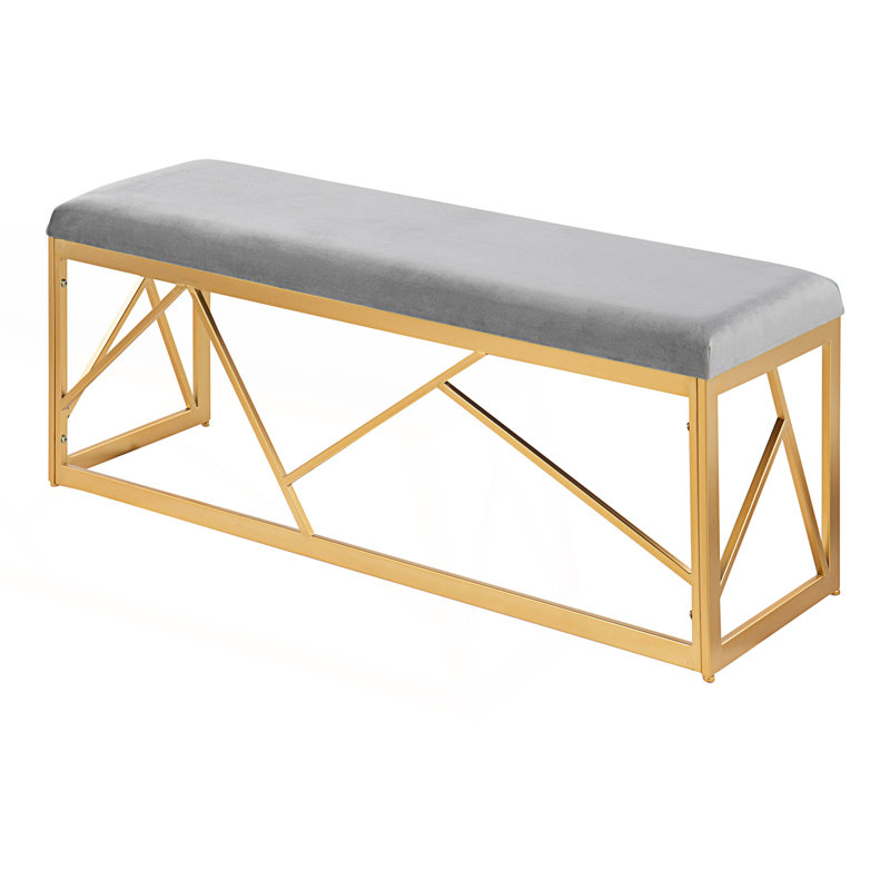 Banc en métal Glam, Gris