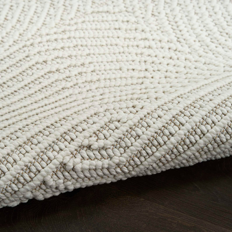 Coedy Beige Ivory Modern Indoor Rug, Rectangle 5'3" x 7'