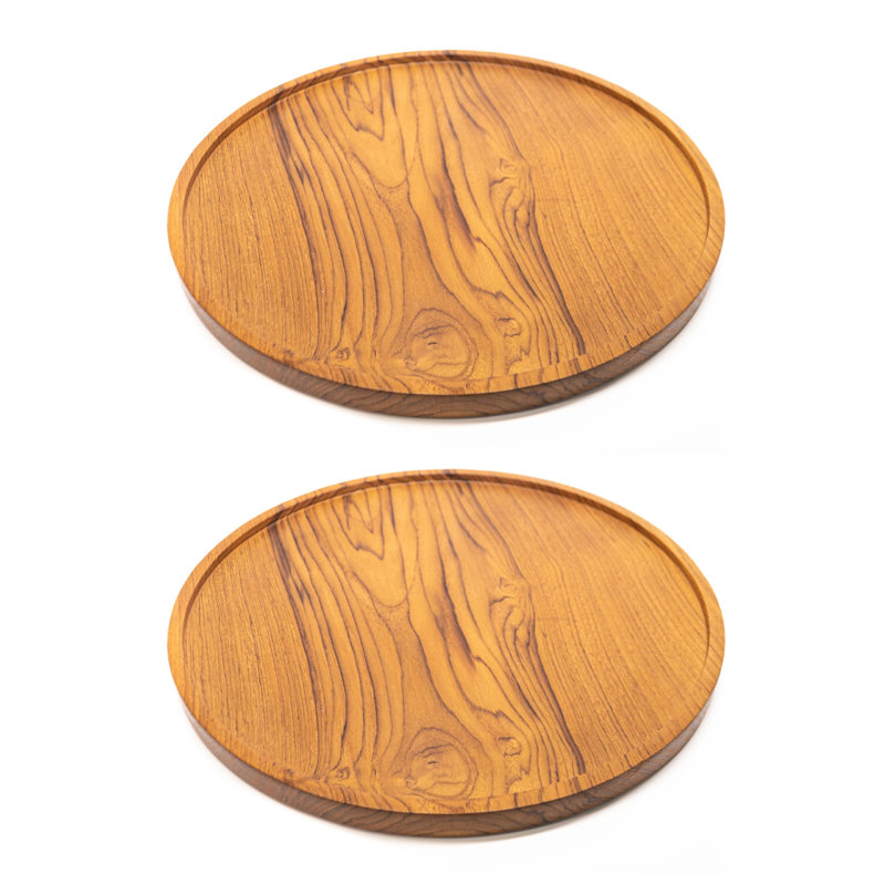 Rainforest Bowls Wood Pizza Pan, 0.78" H x 9.8" L x 9.8" W