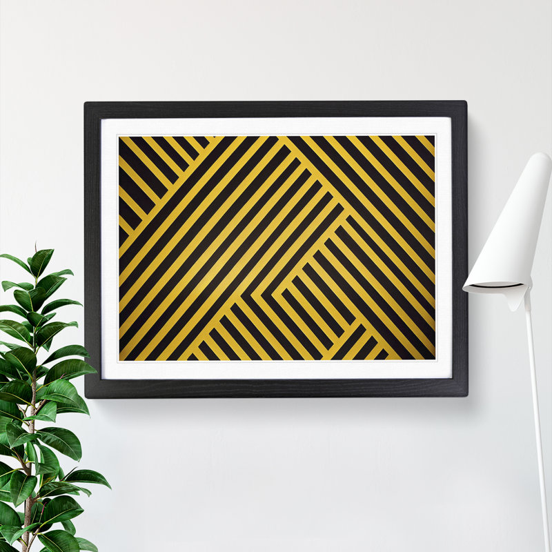 Inspiring Modern - Single Picture Frame Print, Black, 46cm H x 64cm W x 2cm D