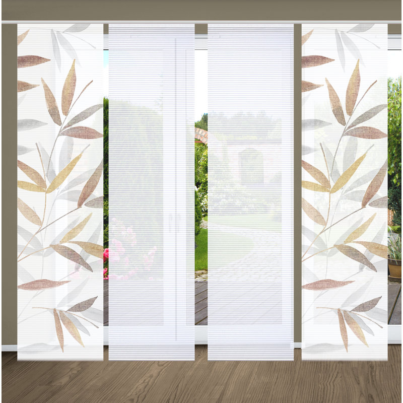 Polyester Semi Sheer Track Insert Sliding Panel, Multicoloured