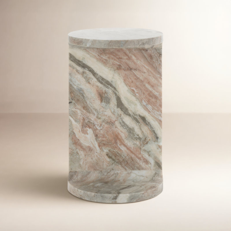 Hatteras Marble Top End Table, Brown