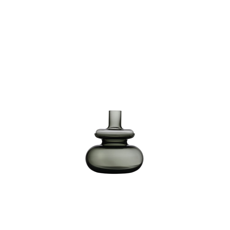 Daralynn Glass Table Vase, 25cm H x 23cm W x 23cm D, In Grey