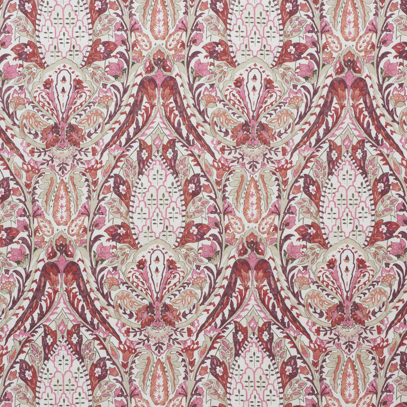 Layla Paisley Fabric, Plum/Pink