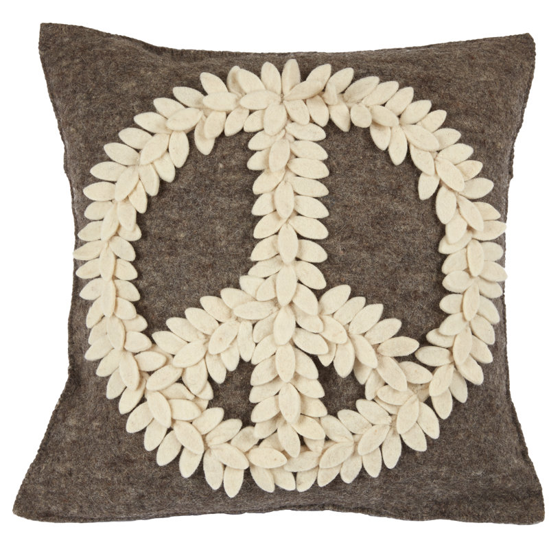 Novalee Hand Felted Wool Throw Pillow Cover, Pillow (includes insert)