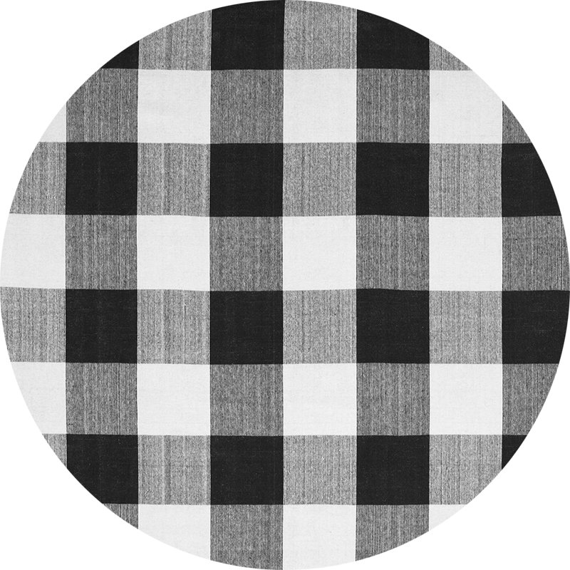 Tapis gris contemporain 3015, Rond 3 pi