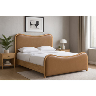 Arvada Harvill Vegan Leather Upholstered Bed