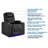 Zero Gravity Heat & Massage 2025, Midnight Black / Row Of 2 /Regular